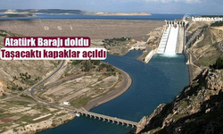 Atatürk Barajındaki Su Seviyesi Çok Yükseldiği İçin Barajın Kapakları Açıldı