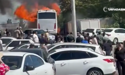 Viranşehir Eyyüpnebi’de Korkutan Otobüs Yangın!