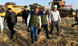 Şanlıurfa Valisi Şıldak Ceylanpınar'da İncelemelerde Bulundu, Buğday Hasadını Başlattı