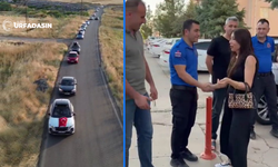 Şanlıurfa Siverek'te Cezaevi Müdürüne Konvoylu Uğurlama
