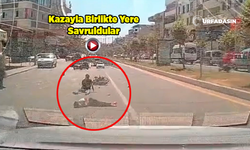 Şanlıurfa'da Motosikletin Otomobili Arkadan Çarptığı Kaza Kameraya Yansıdı