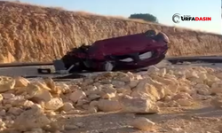 Şanlıurfa'da Suruç Ölüm Yolunda Otomobil Şarampole Devrildi: Sürücü Yaralandı