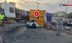 Şanlıurfa'da Hafriyat Kamyon Araçların Üzerine Devrildi