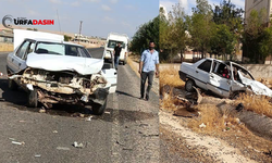 Harran'da İki Otomobil Kafa Kafaya Çarpıştı:2 Yaralı