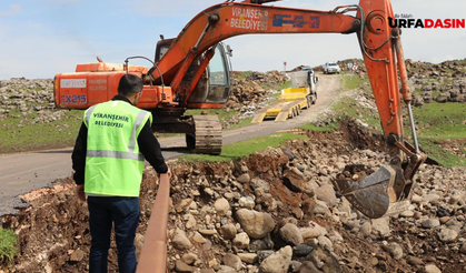 Viranşehir’de Yağışlar Sonrası Zarar Gören Cadde ve Sokaklarda Hummalı Çalışma