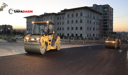 Şanlıurfa'da Esentepe Mahallesi'nde Sıcak Asfalt Çalışması