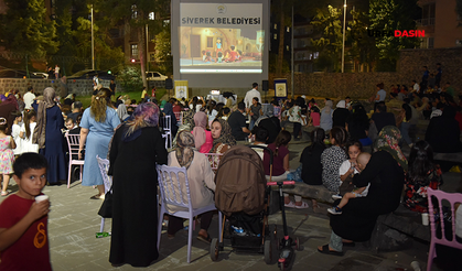 Siverek'te Çocuklar Açık Hava Sinema Etkinliğinde Buluştu