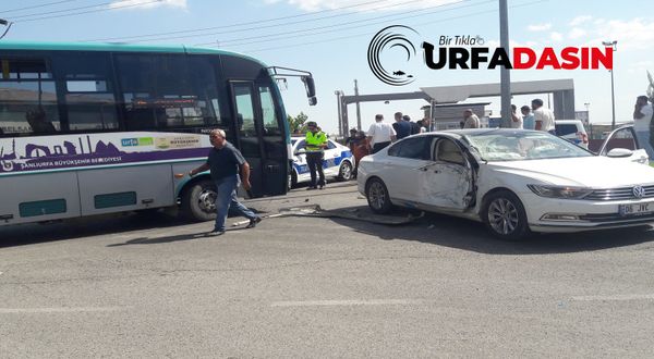 Şanlıurfa'da Halk Otobüsü ve Otomobill Çarpıştı 1 Yaralı