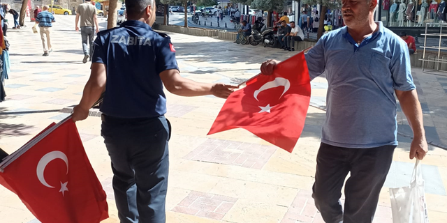 Eyyübiye Belediyesi İlçede Binlerce Bayrak Dağıttı