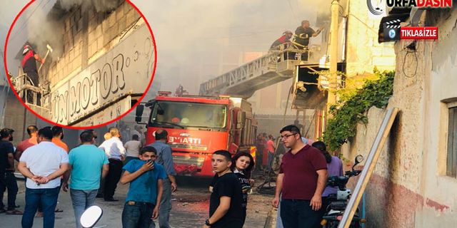 Şanlıurfa'da Tamirci Dükkanının Deposunda Yangın