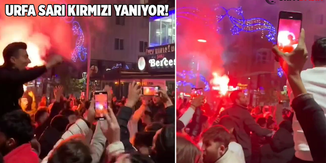 Şanlıurfa’da, Galatasaray Taraftarlarının Galibiyet Sevinci