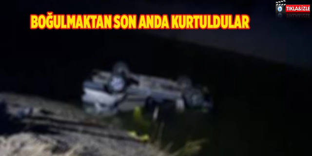 Şanlıurfa'da Otomobil Sulama Kanalına Uçtu