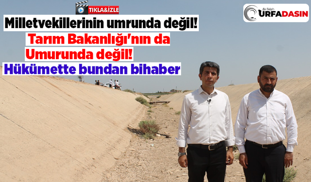 Şanlıurfa'da Trilyonların Harcandığı Bu Kanallara 20 Yıldır Su Verilmiyor!