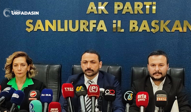 AK Parti Urfa İl Başkanlığından İsrail'e Tepki Filistin'e Destek Açıklaması