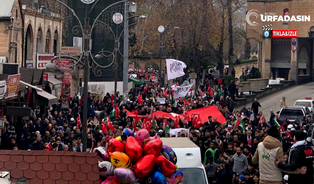 Şanlıurfa'da  “Gazze İçin Acil Ateşkes”  Yürüyüşü