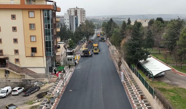 Şanlıurfa’nın En İşlek Caddelerinde Sıcak Asfalt Çalışması