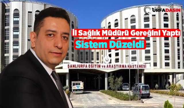 Şanlıurfa İl Sağlık Müdürü Doç. Dr. Abdullah Solmaz, 30 Kişilik Ekiple Sahada