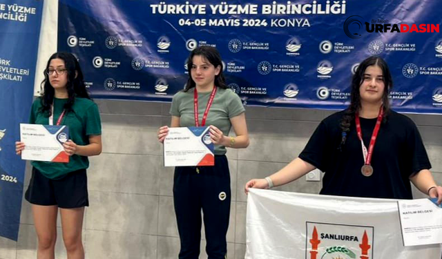 Şanlıurfa, Yüzme Yarışmalarında Türkiye 3.'sü Oldu