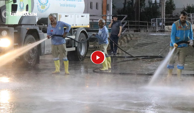 Haliliye'de Mazgal ve çöp konteynerleri dezenfekte ediliyor