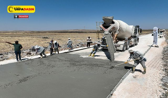 Siverek’te Çelik Hasırlı Beton Yol Uygulaması