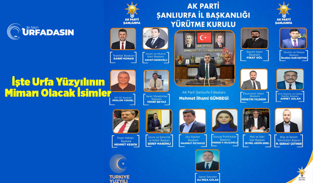 AK Parti Şanlıurfa İl Yürütme Kurulu Belli Oldu