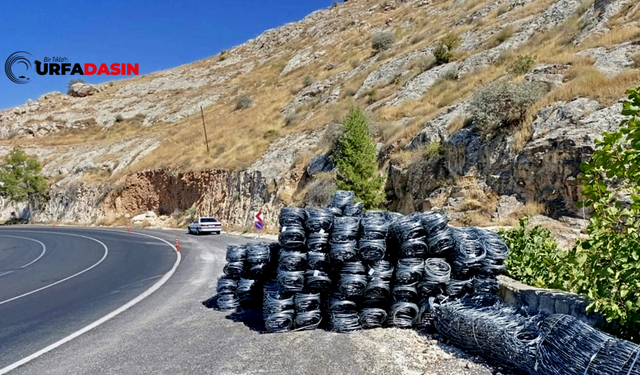 Kaya Düşmelerine Karşı Tel Örgülü Önlem Başlatıldı