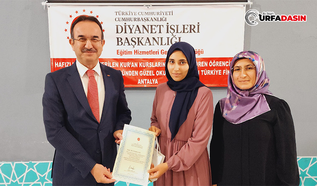 Şanlıurfalı Beyzanur, Kur'an'ı  Kerim'i  Güzel Okuma Yarışmasının Birincisi  Oldu