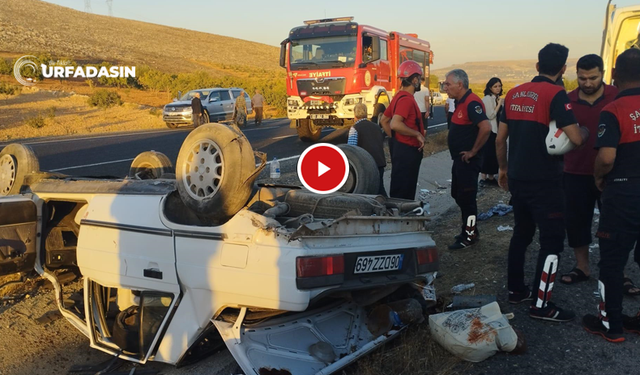 Şanlıurfa'da Otomobil Takla Attı 2'si Çocuk 5 Kişi Yaralandı