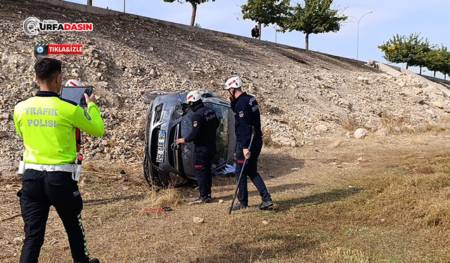 Şanlıurfa'da Çevreyolunda Otomobil Şarampole Devrildi: 3 Yaralı