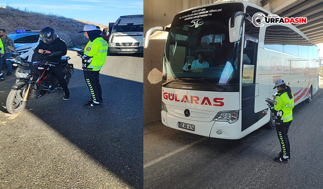 Urfa'da Trafik Denetiminde 2 Sürücüye Görülmemiş Ceza