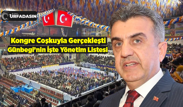 AK Parti Şanlıurfa İl Kongresi Coşkuyla Yapıldı, İşte Yeni Yönetim