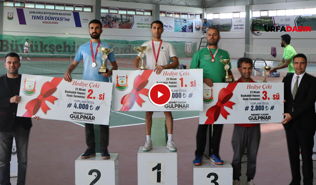 Şanlıurfa’da Kort Tenis Turnuvasında Ödüller Sahiplerini Buldu
