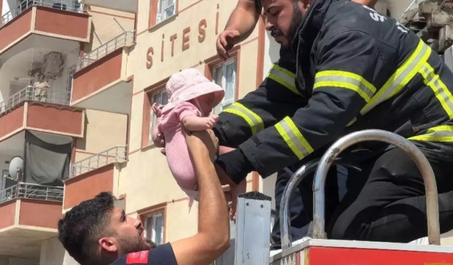 Ceylanpınar'da Korkutan Yangında Aralarında Bebeklerin de Olduğu 3 Kişi Böyle Kurtarıldı