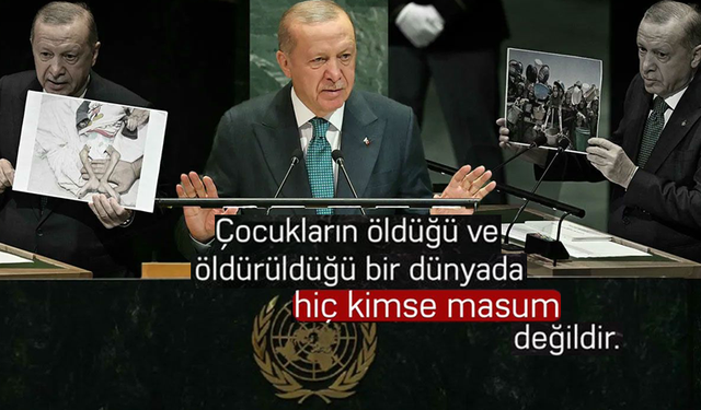 Erdoğan BM Genel Kurulu'ndan Konuştu;Gazze'de İnsanlık Ölüyor!