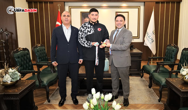 Şampiyon Sporcudan Kaymakam Şahin’e Ziyaret