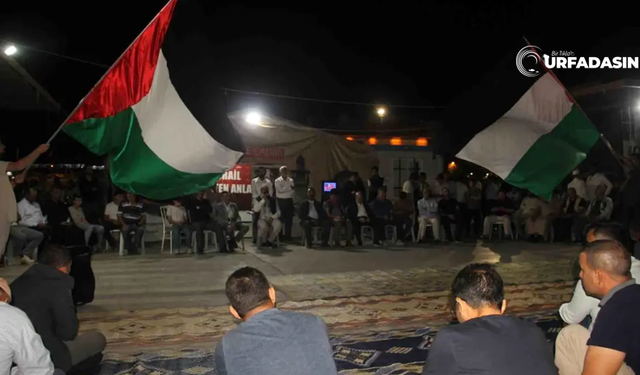 Şanlıurfa'da Küresel Sumud Filosu'na Destek Nöbeti