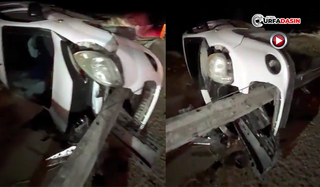 Şanlıurfa’da Çarptığı Bariyerlerin İçinden Geçtiği Araç Devrildi: 2 Yaralı