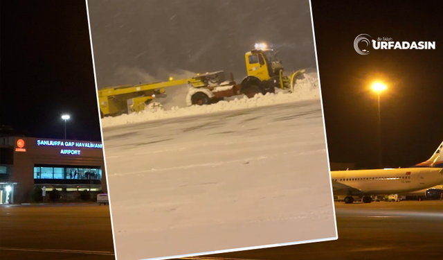 Şanlıurfa GAP Havalimanında Kar Kalınlığı 45 Santimetreyi Geçti İşte Son Durumu