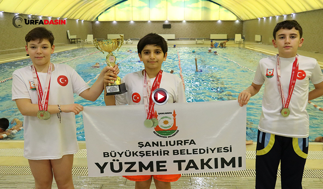 Şanlıurfa’da Yüzme Yarışmasında Büyük Başarı: 1 Kupa, 48 Madalya