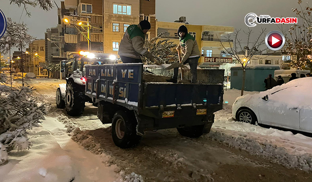 Haliliye'de 480 Personelle Kar Mesaisi Gece De Devam Etti