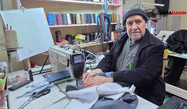 Halfeti Yukarı Göklü'de Yusuf Demir'in 66 Yıldır İğne İplik Elinden Düşmüyor
