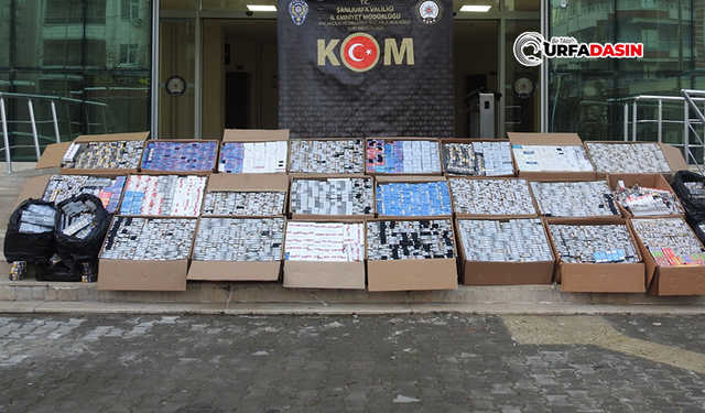 Şanlıurfa'da Bir Araçta 2.5 Milyon Lira Değerinde Kaçak Sigara Ele Geçirildi