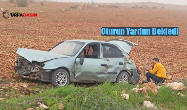 Şanlıurfa Bozova'da Takla Atan Araçta Sürücünün Burnu Bile Kanamadı