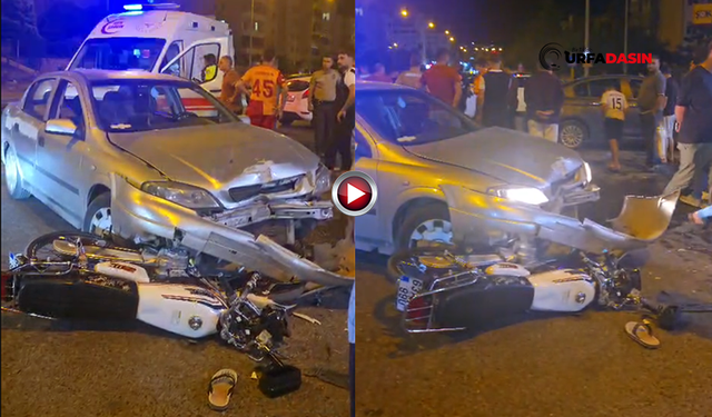 Şanlıurfa'da Otomobil İle Motosiklet Kafa Kafaya Çarpıştı: 1 Ağır Yaralı