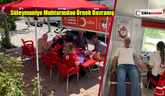 Şanlıurfalı Muhtar Kan Bağışında Bulunanlara Termos ve Kuran Meali Hediye Ediyor