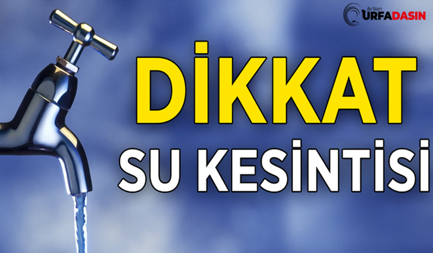 Karaköprü'de Enerji Nakil Hattındaki Arızadan Dolayı 6 Mahallenin Suları Kesildi