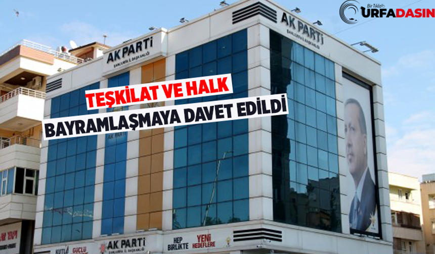 Şanlıurfa'da AK Parti'nin Bayramlaşma Programı Belli Oldu