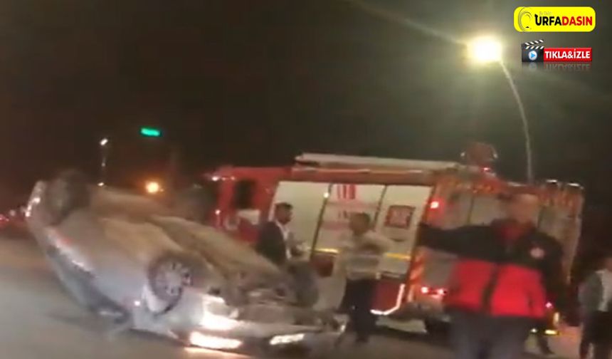 Şanlıurfa Diyarbakır Yolundaki Kazada Araç Takla Attı