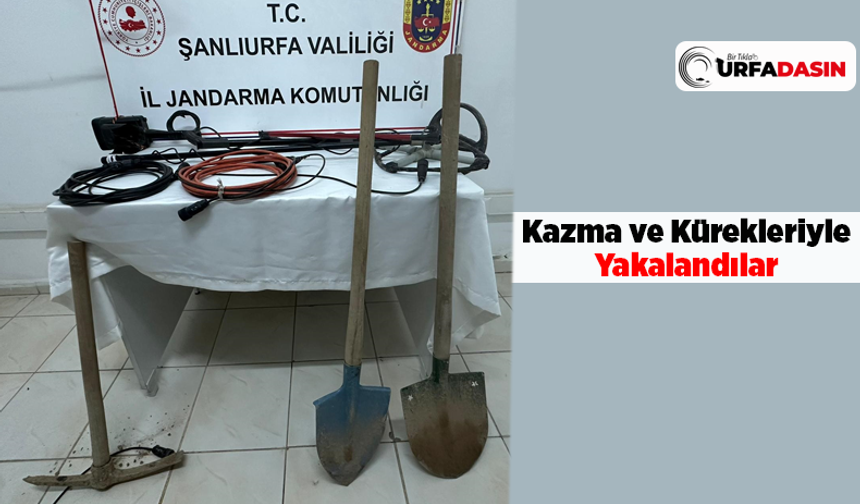 Suruç'ta 4 Defineci Suçüstü Yakalandı