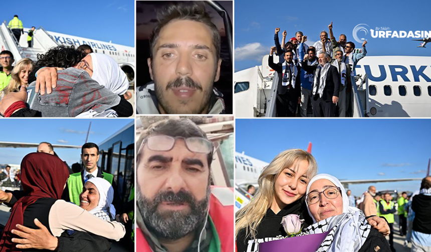 İsrail'in Sumud Filosu'nda Alıkoyduğu Şanlıurfalı 3 İsim de Özel Uçakla Türkiye'ye Döndü